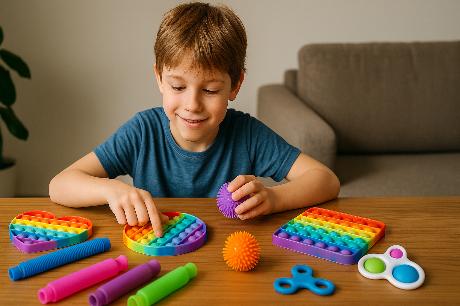 Jutimo žaislai septynerių metų vaikui