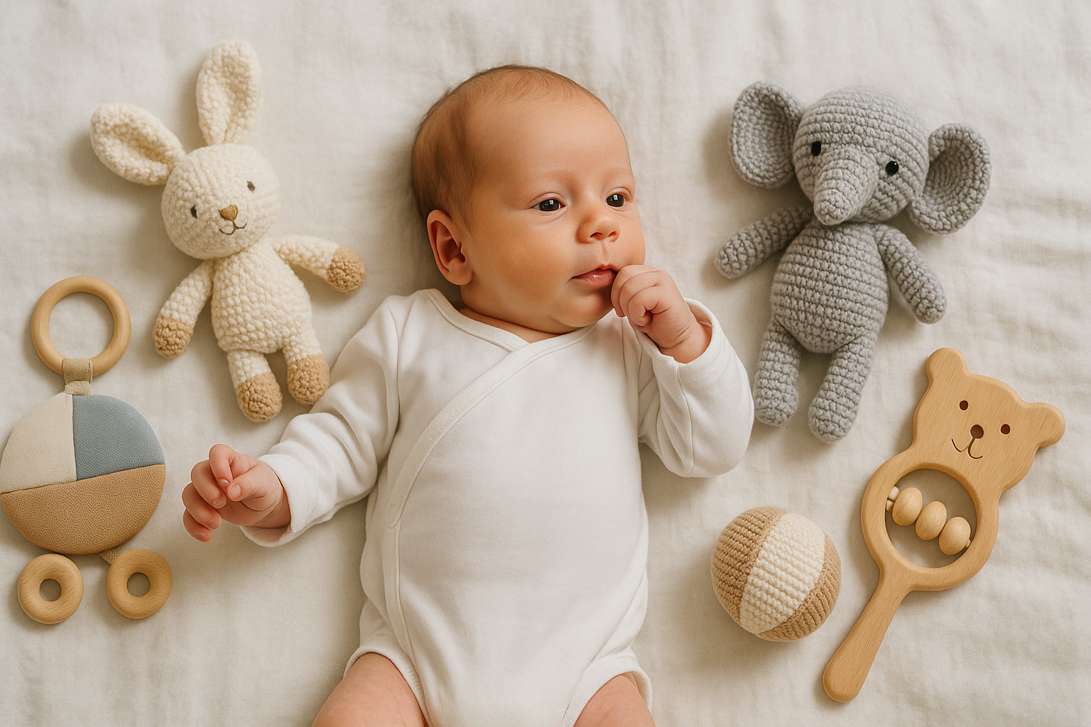 Kokius žaislus pasirinkti naujagimiui