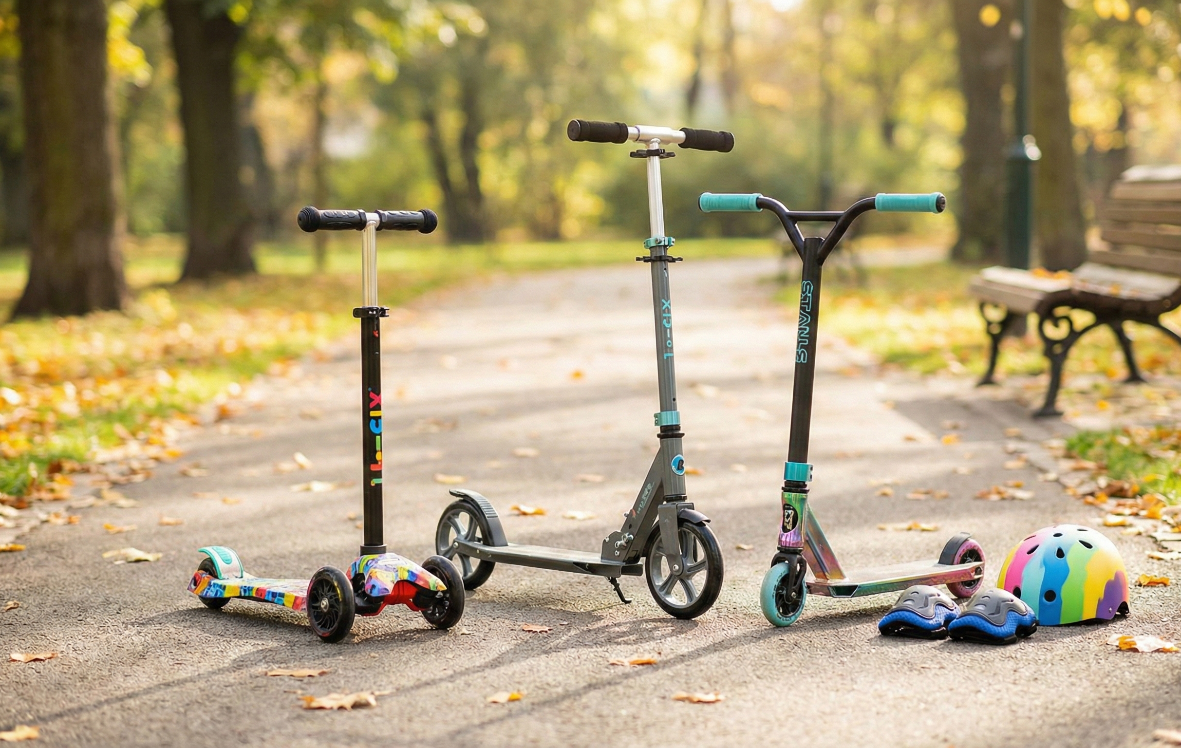 Vaikiškų paspirtukų tipai