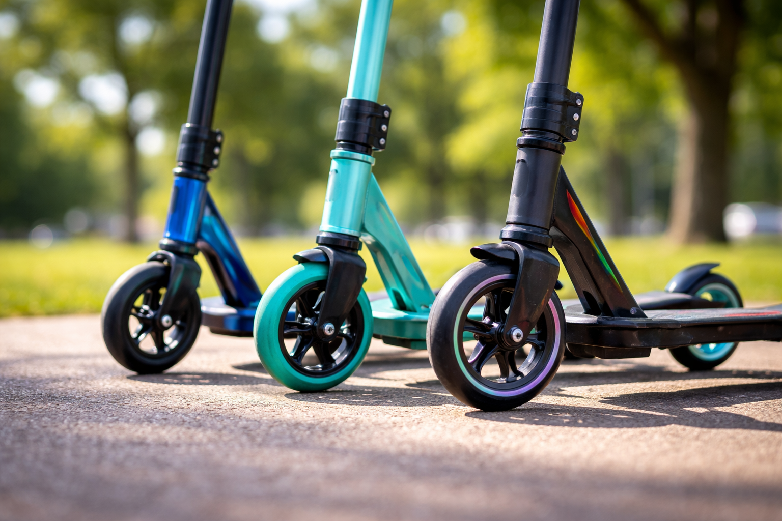 100 vs 120 vs 145 mm ratai: kurie geresni vaikams