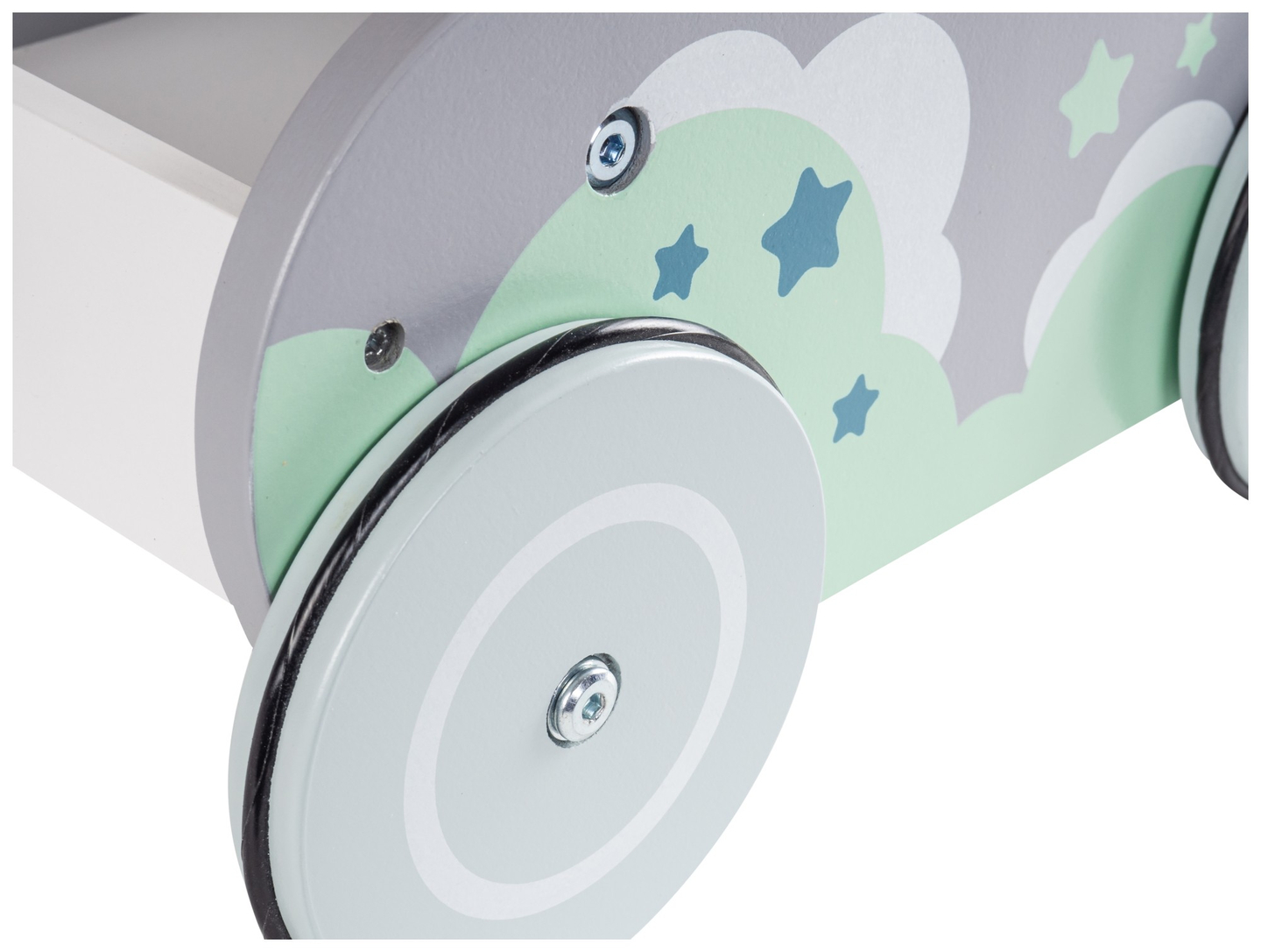 Medinis vežimėlis vaikštynė