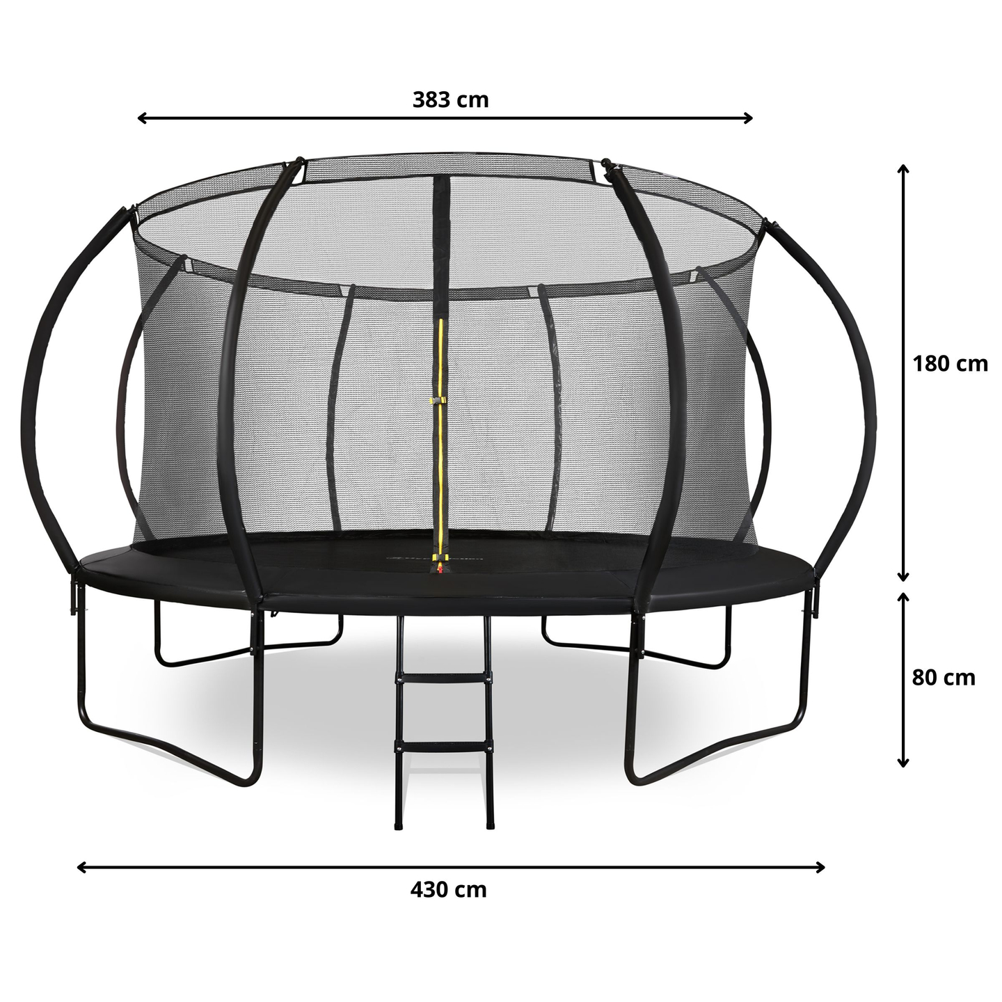 Sodo batutas XXXL vaikams "HyperMotion" - 430 cm 14FT - su kopėčiomis ir vidiniu tinklu - skirtas namams ir sodui - maks. 150 kg