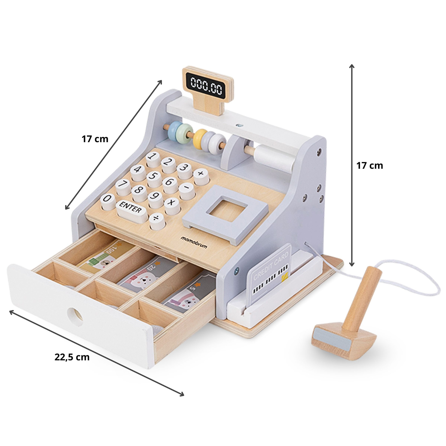 Medinis kasos aparatas su priedais