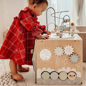 Didelis medinis veiklos kubas su kilpa - Montessori