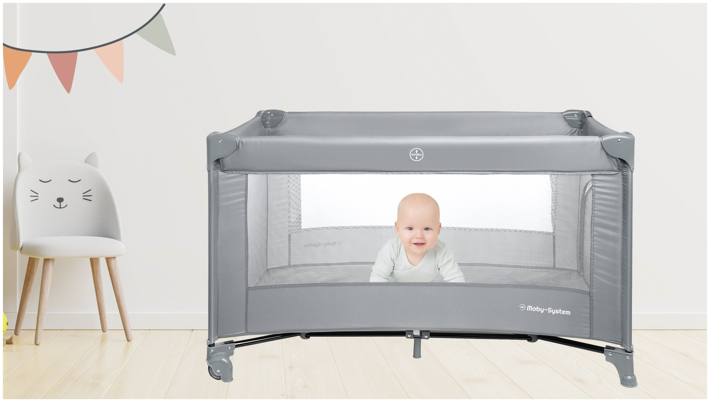 "Happy Traveller BASIC" kelioninė lovytė - pilka