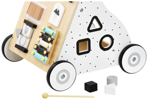 Medinė lavinamoji vaikštynė / vežimėlis - manipuliacinė lenta