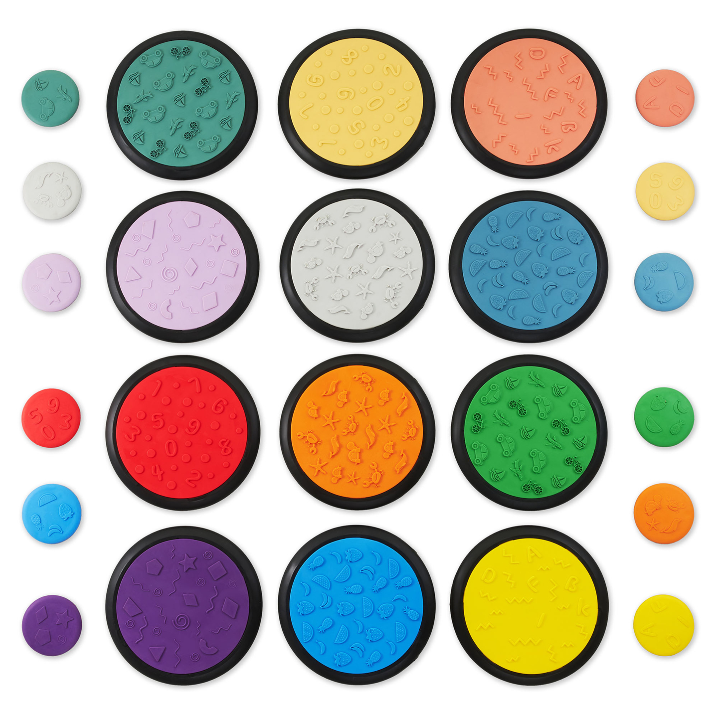 Spalvoti sensoriniai diskai vaikams - 24 vienetai