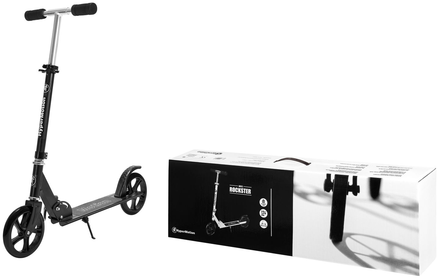 "HyperMotion ROCKSTER" paspirtukas - Juodas