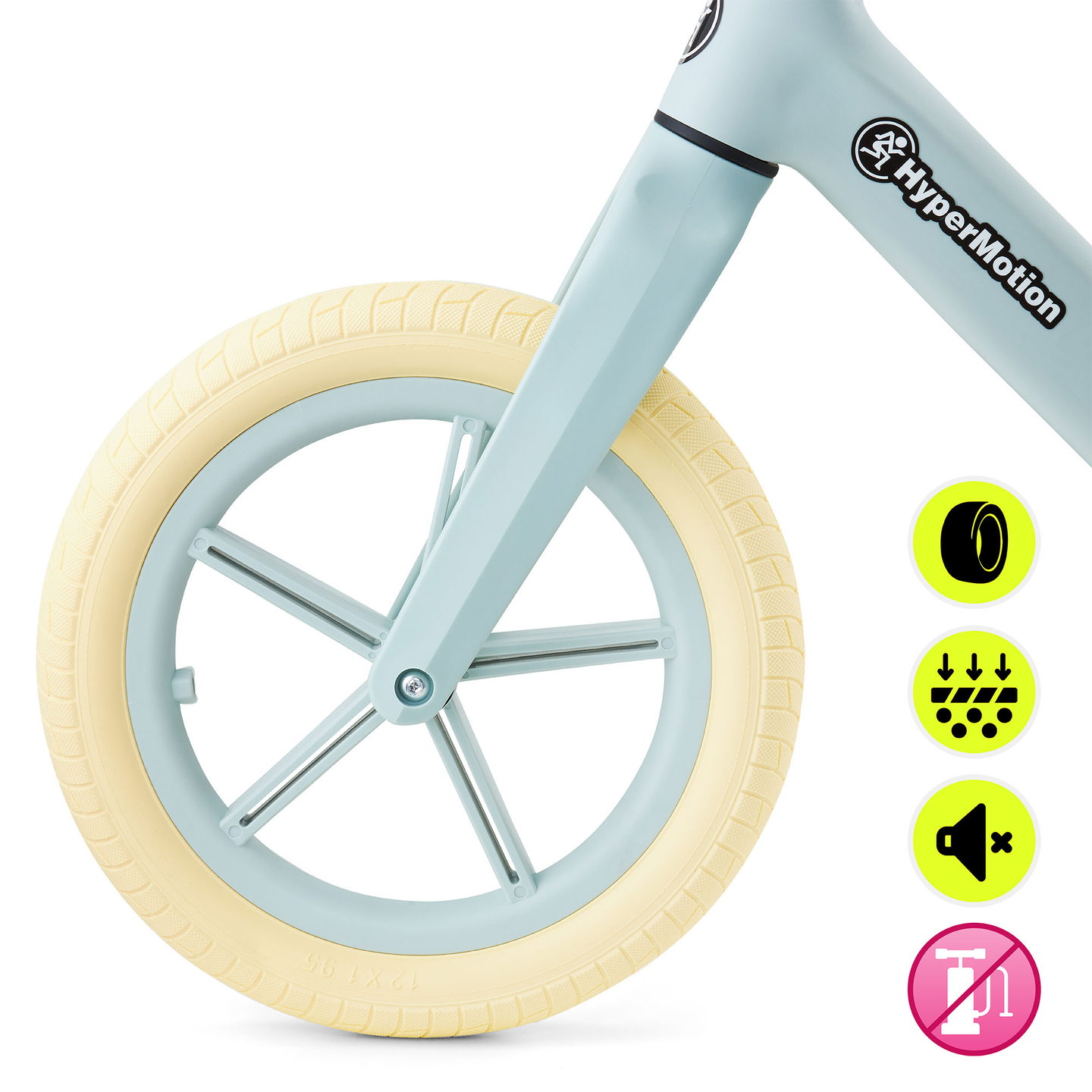 "HyperMotion Marcelo" vaikiškas krosinis dviratis - mėtų spalvos