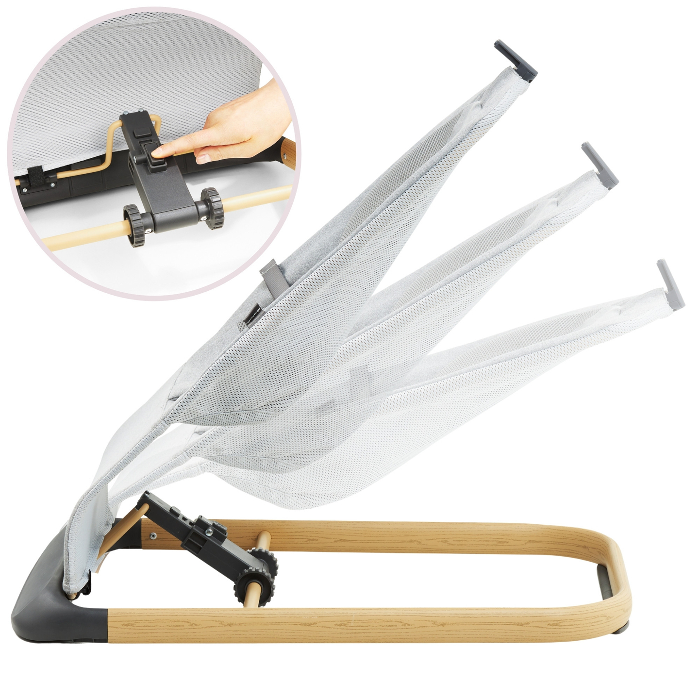 Supamoji kėdė "2-in-1" Moby-Sistema LILY - pilka