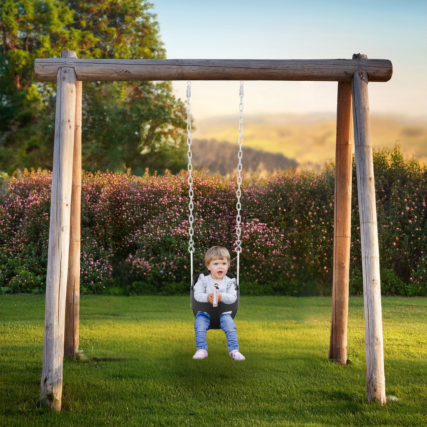 "HyperMotion" mažylių grandininės sūpynės su aukštu atlošu