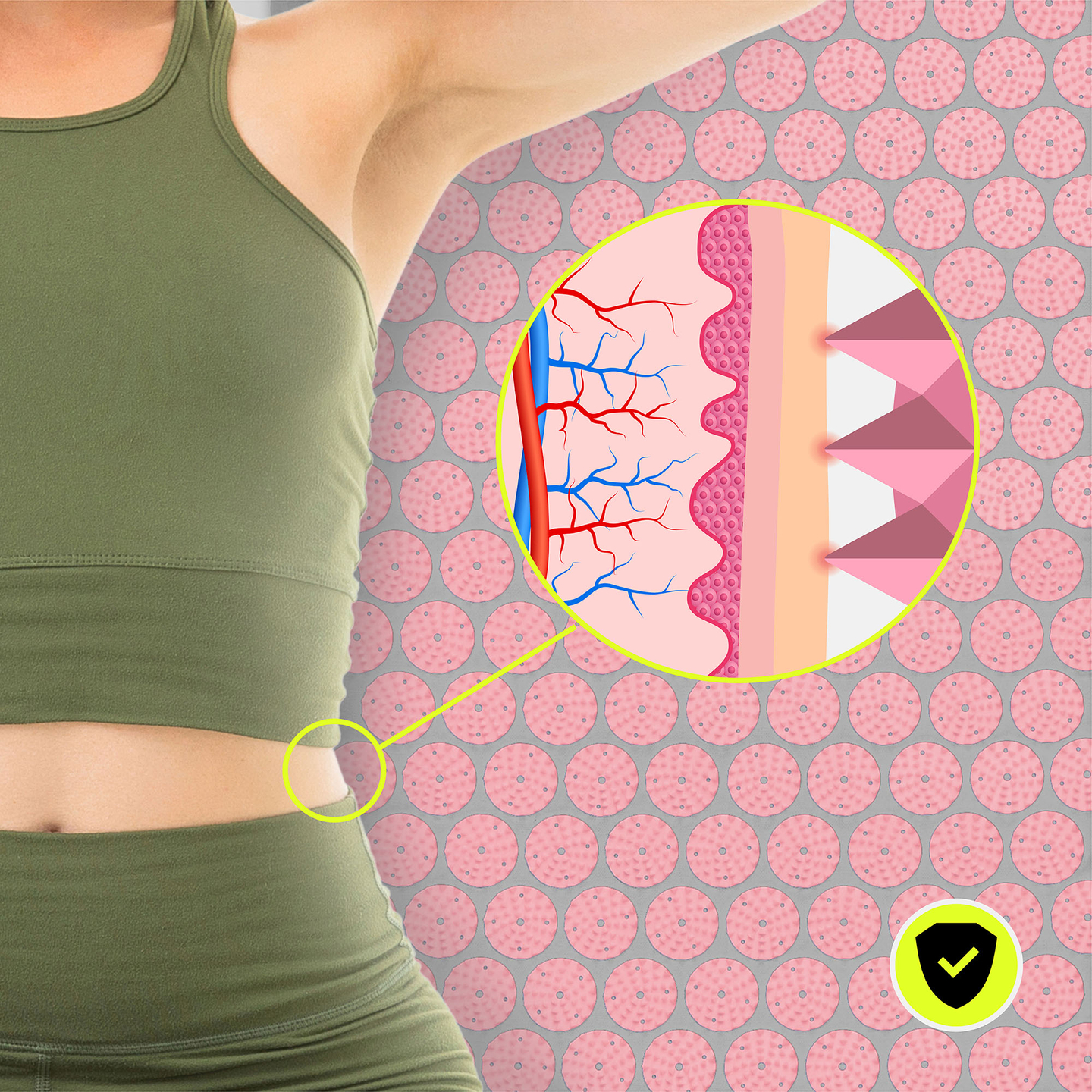 EKO lininis akupresūros kilimėlis su kokosų pluoštu ir grikių pagalvėle – 68 cm, pilkas ir rožinis, „HyperMotion“