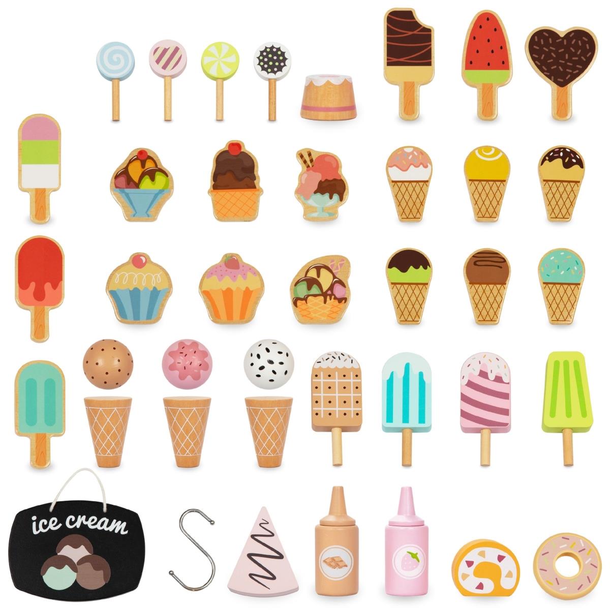 Medinė ledainė ant ratukų - ledų vežimėlis