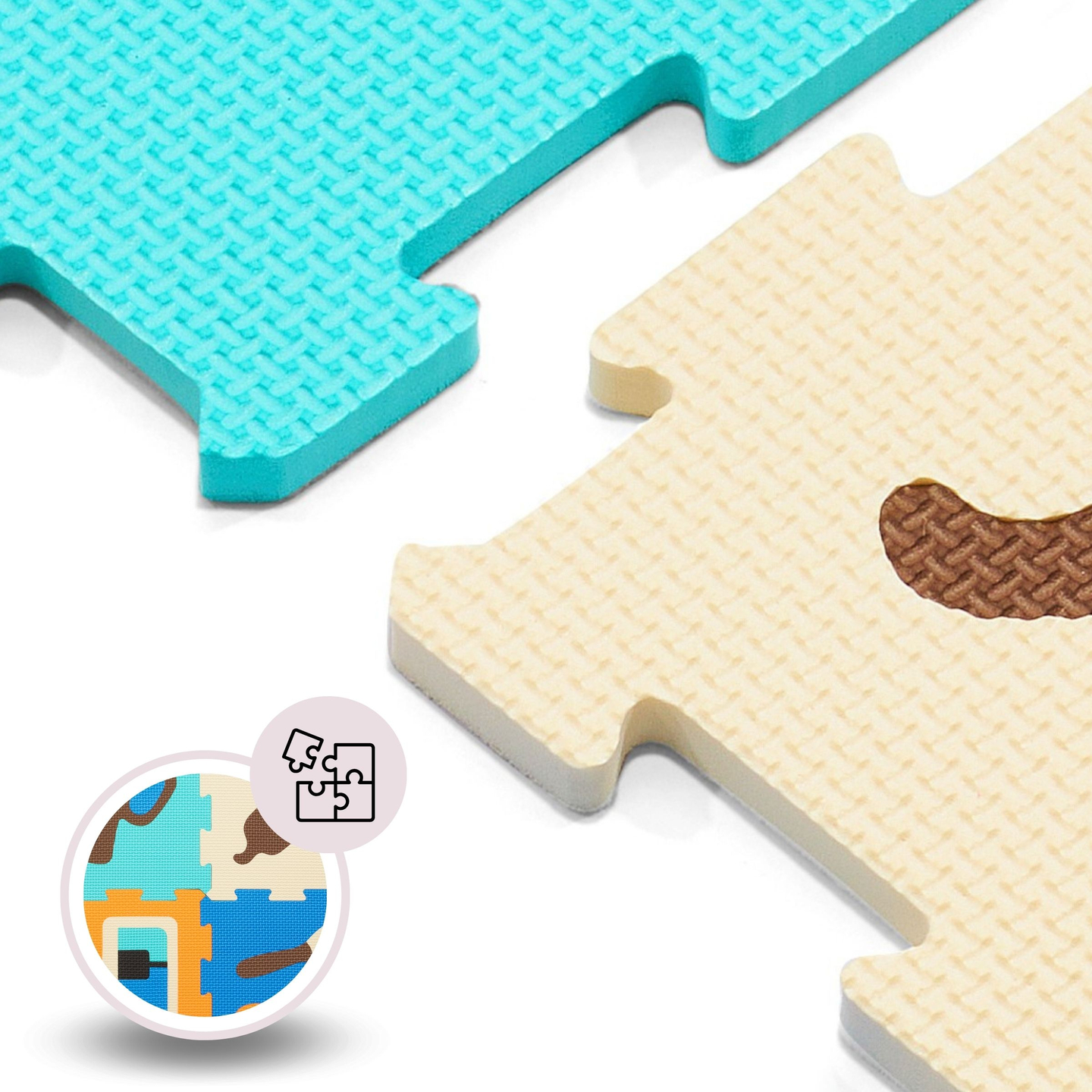 Mokomasis putplasčio dėlionės kilimėlis 90 x 90 x 1 cm - EVA putplastis - dizainas: instrumentai