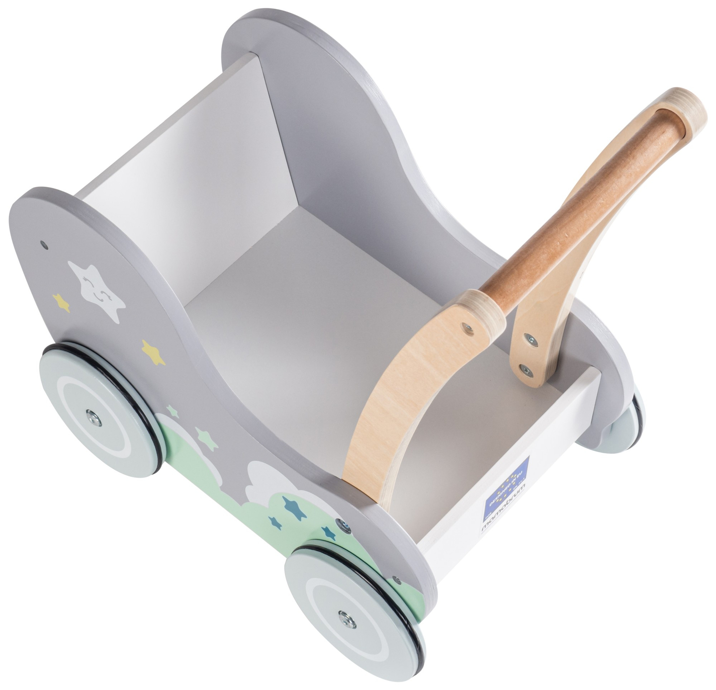 Medinis vežimėlis vaikštynė