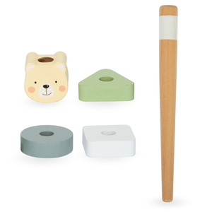 Medinis edukacinis 7 viename muzikinis stalas su cimbolais ir gongu – laukinės džiunglės