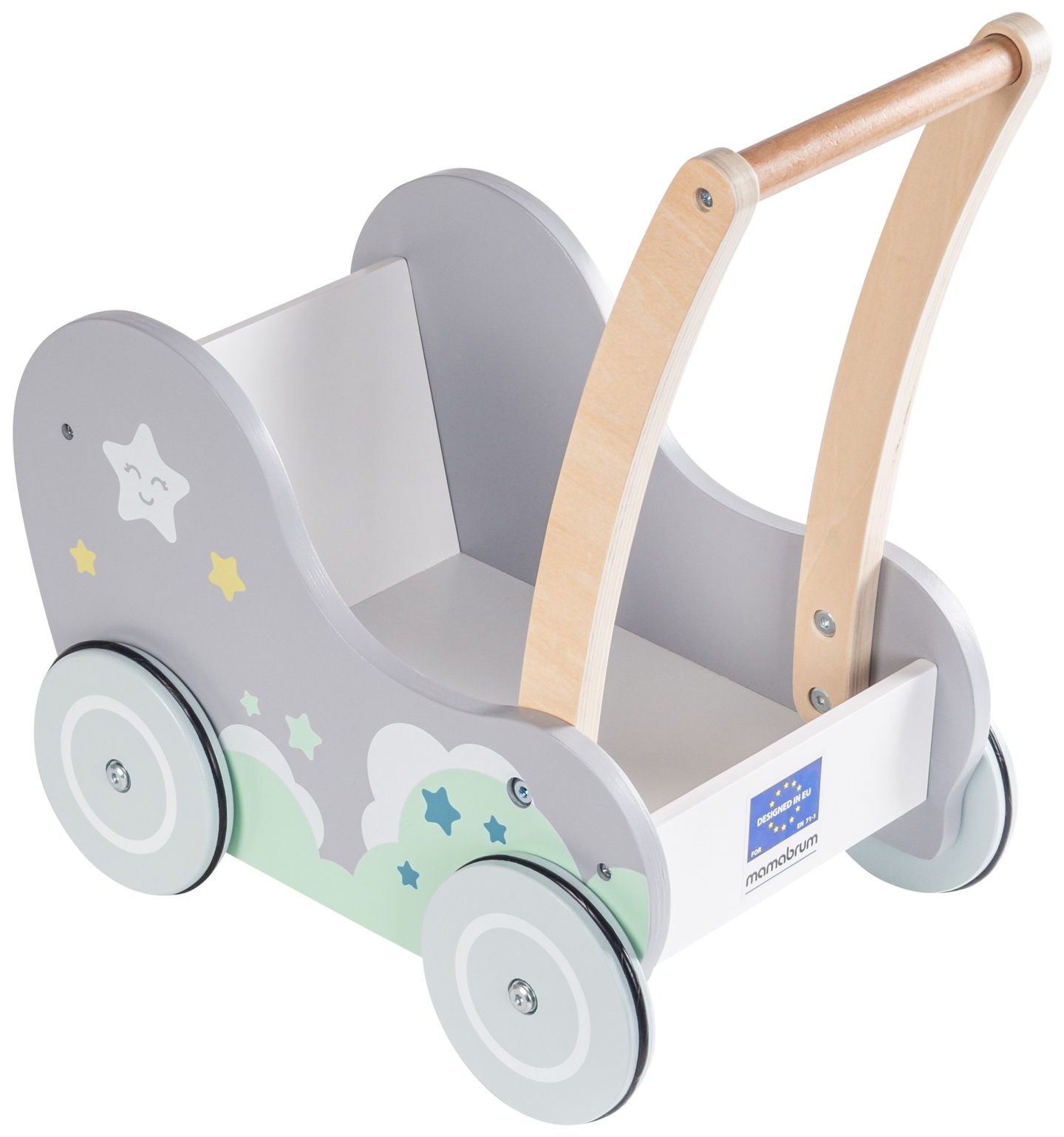 Medinis vežimėlis vaikštynė