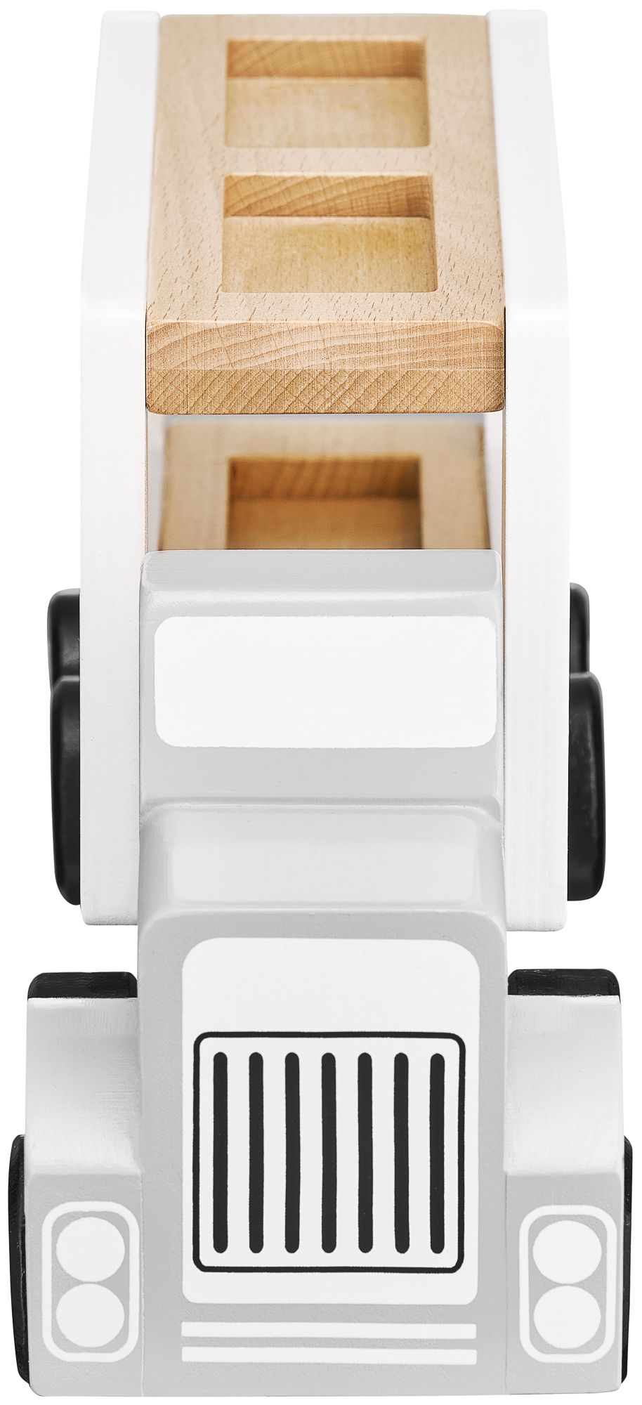 Medinė sunkvežimio priekaba su 4 automobiliais