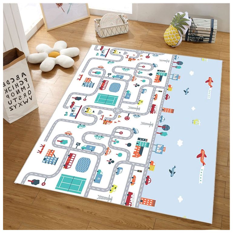 Dvipusis putplasčio kilimėlis XXL - ritinėlis 2 CM (kelias ir zigzagai)