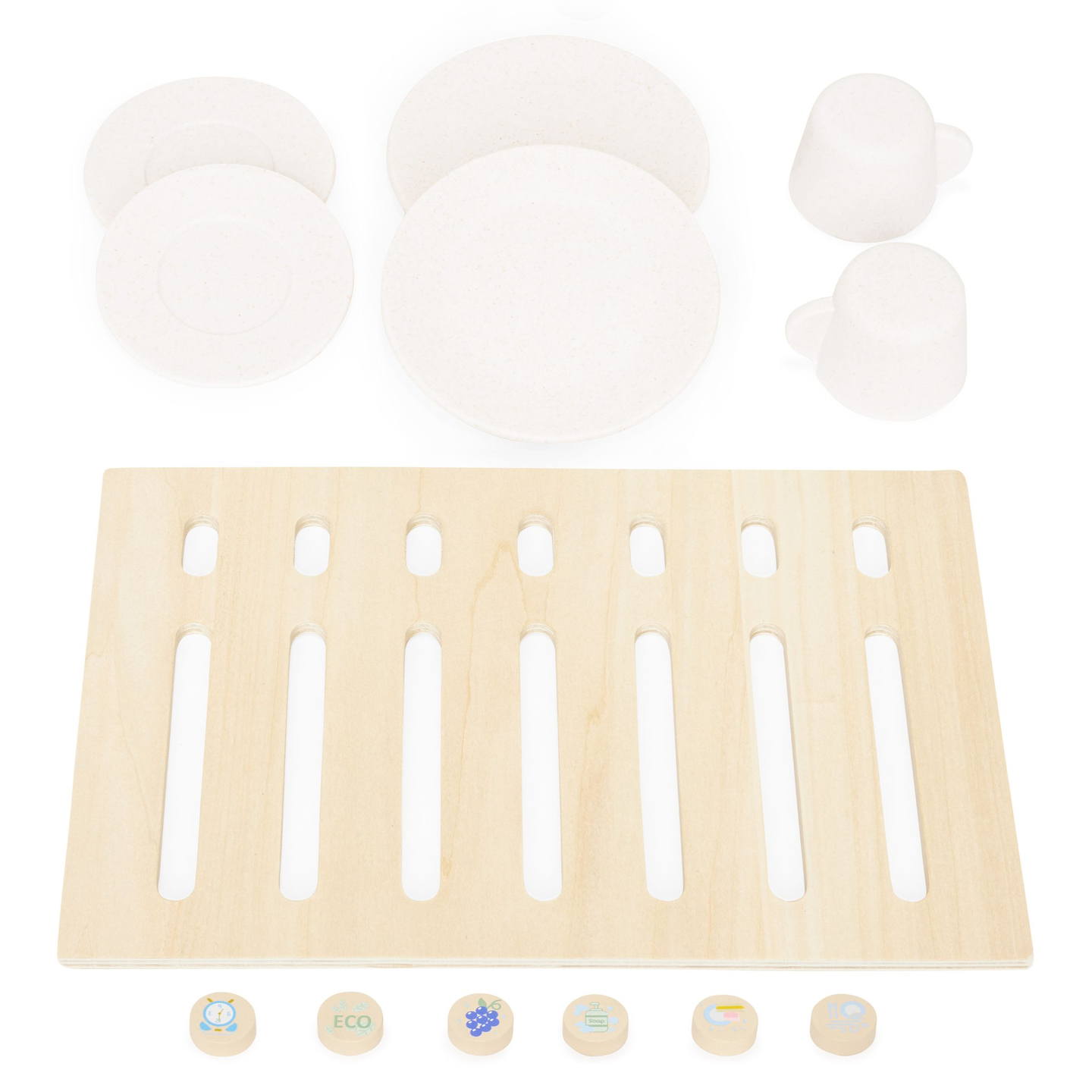 Medinė indaplovė su priedais