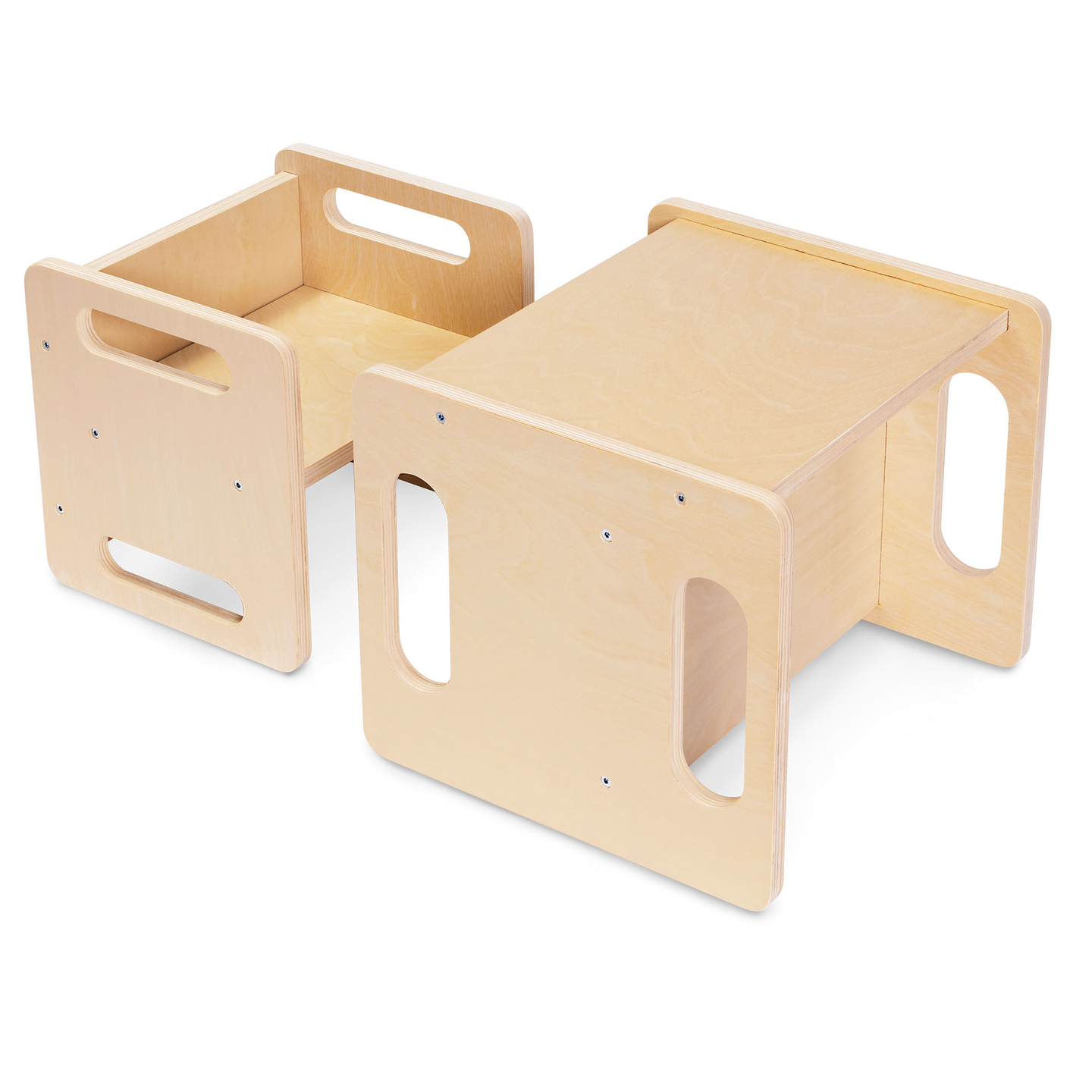 Medinis stalas ir kėdė su akmenuko funkcija – daugiafunkcis Montessori rinkinys vaikams