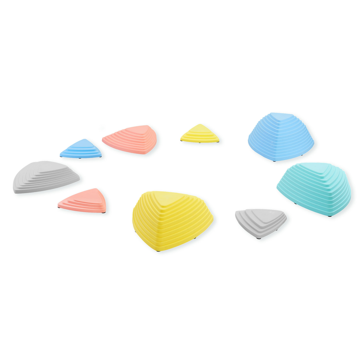 Spalvingi balansavimo akmenys - 9 vienetai