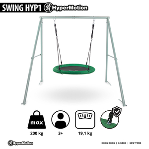 Gandralizdžio tipo sodo sūpynės su karkasu ir virvėmis