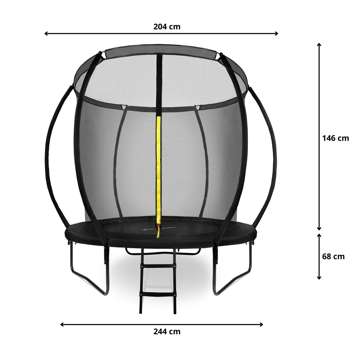 HyperMotion vaikiškas sodo batutas - 244 cm 8FT - su kopėčiomis ir vidiniu tinkleliu - namams ir sodui