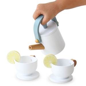 Didelis medinis arbatos rinkinys su padėklu - 17 vienetų