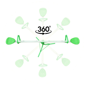 2 viename sūpynės sodo sūpynės, 2 asmenų pusiausvyros sija su 360 laipsnių karuselės funkcija