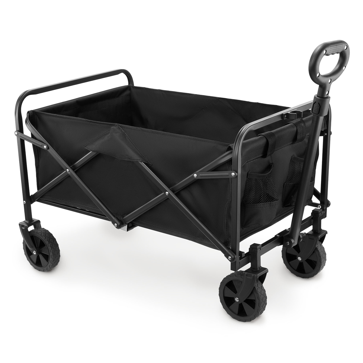 "HyperMotion" sulankstomas paplūdimio vežimėlis - juodas, 80 kg