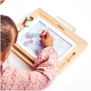 Medinė iškarpų knygelė su antspaudais - piešimo lenta