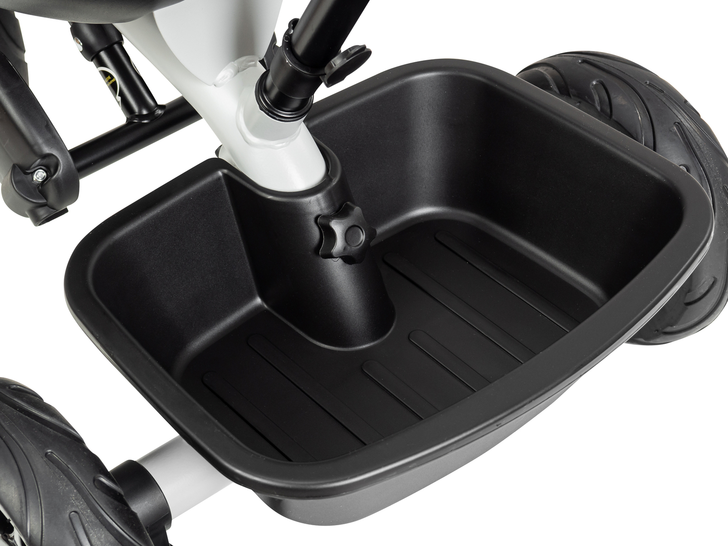 "HyperMotion TOBI VECTOR" triratukas - amžini pripučiami ratai + stūmimo strypas. Spalva: šviesiai pilka.