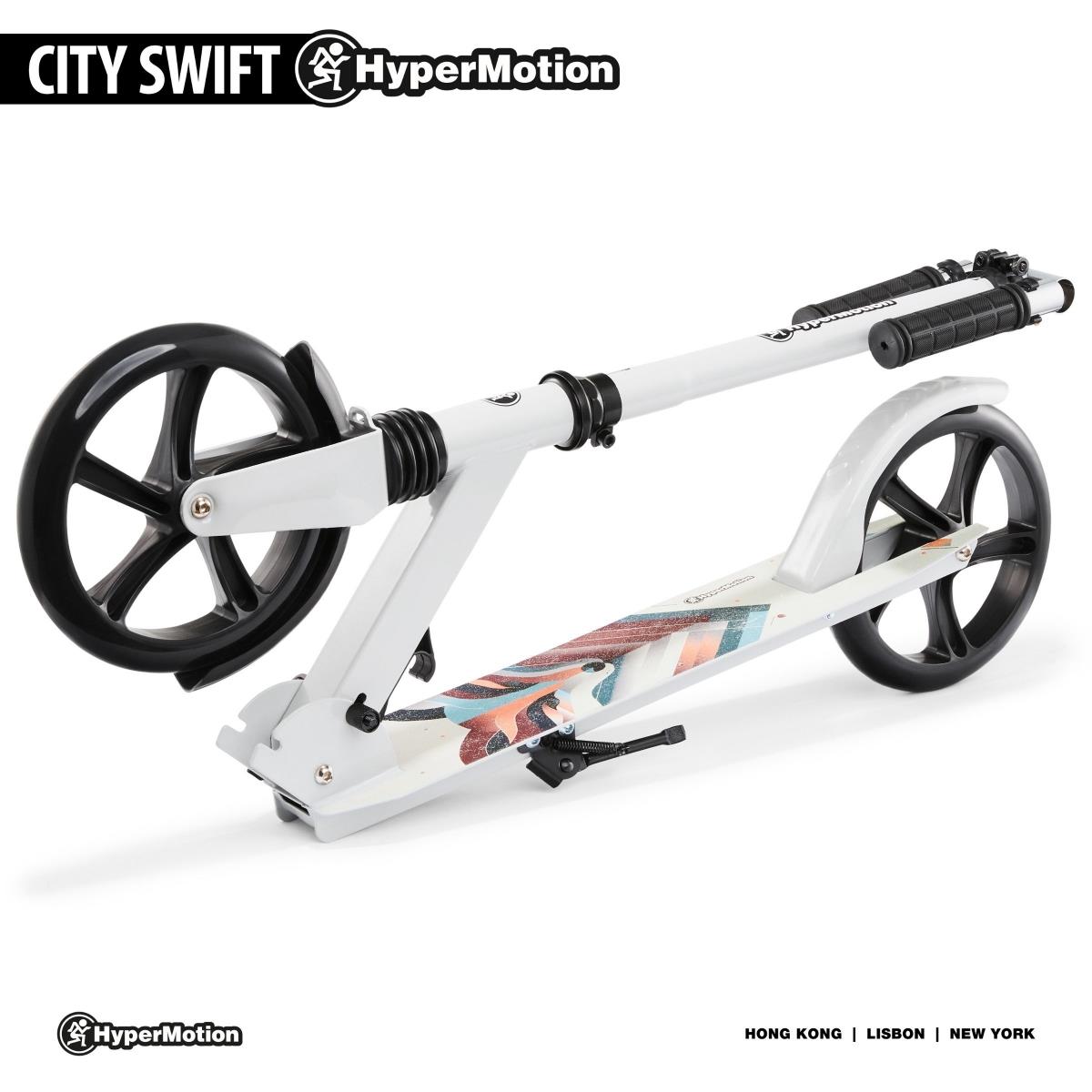 Dviejų ratų motoroleris jaunimui - su amortizatoriumi - Hypermotion CITY SWIFT Winter Fox - 100 kg