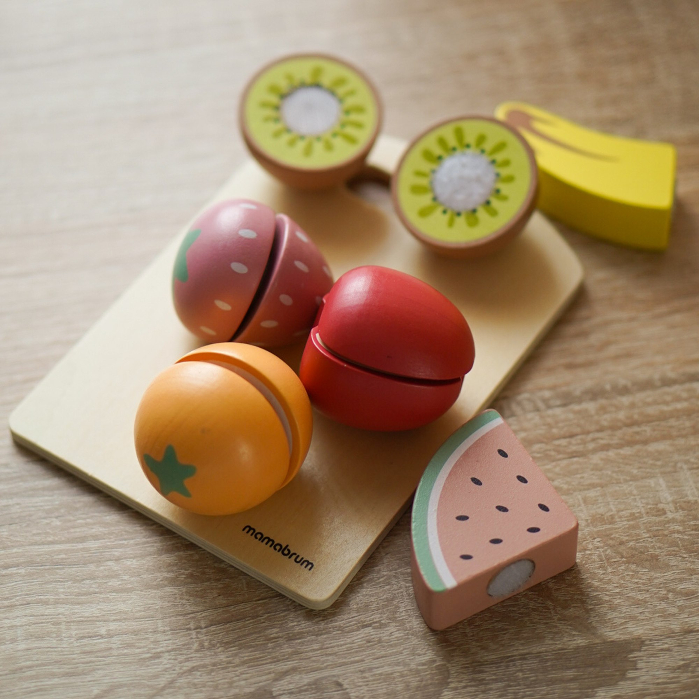 Medinių vaisių pjaustymo rinkinys