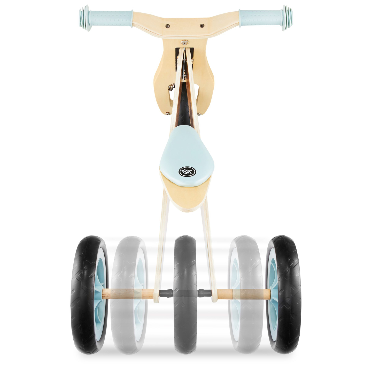 Medinis triratis ir balansinis dviratis 2in1 - HyperMotion PERCY - mėlynas