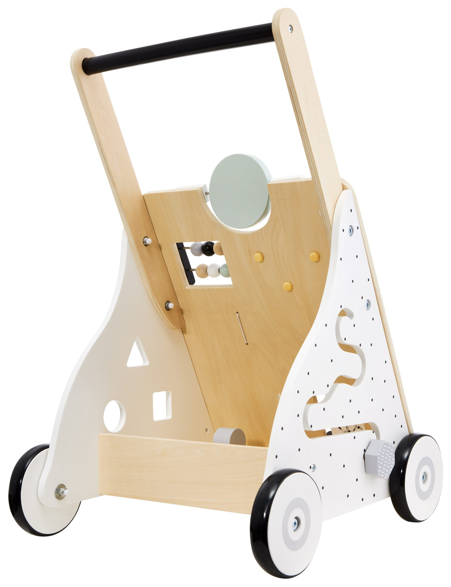 Medinė lavinamoji vaikštynė / vežimėlis - manipuliacinė lenta