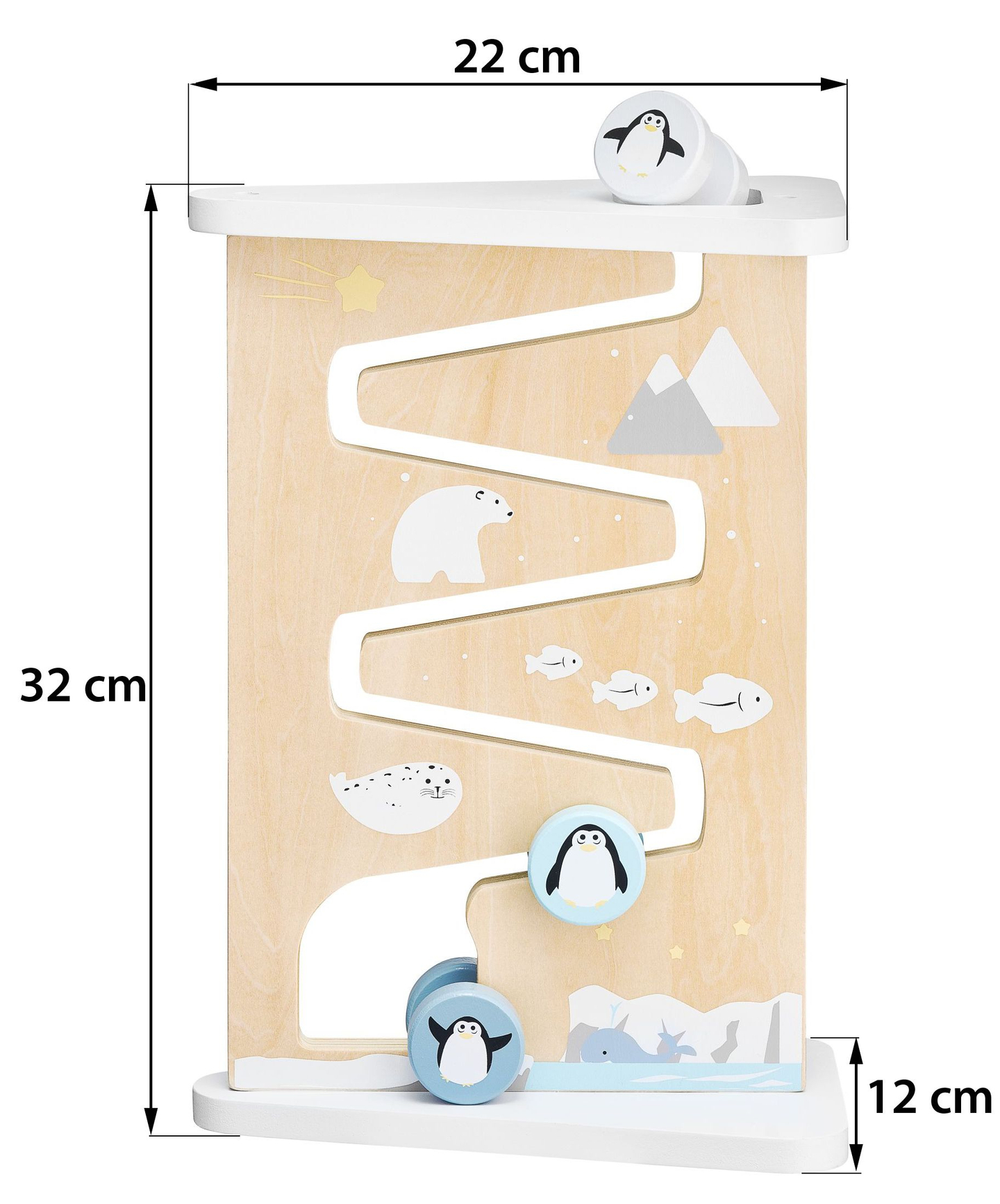 Medinė dvipusė sensorinė manipuliavimo lenta