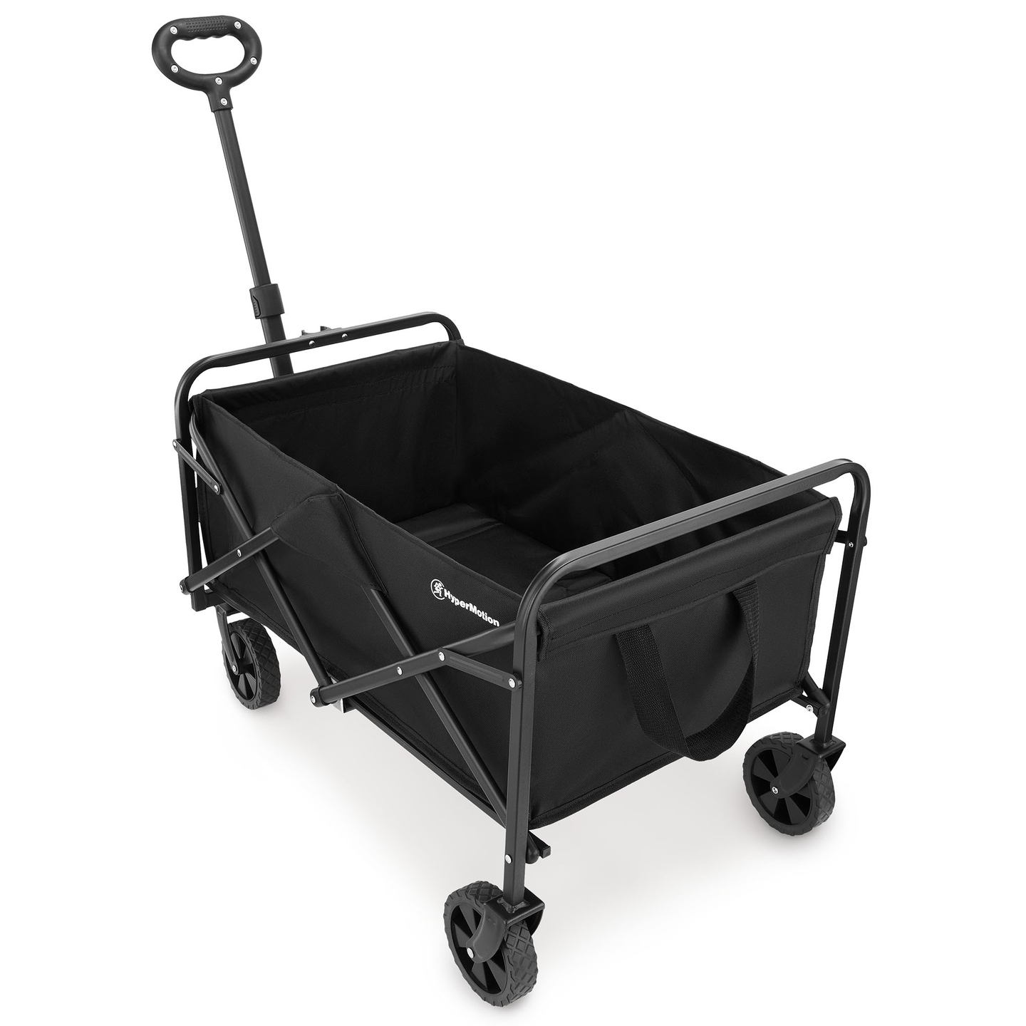 "HyperMotion" sulankstomas paplūdimio vežimėlis - juodas, 80 kg