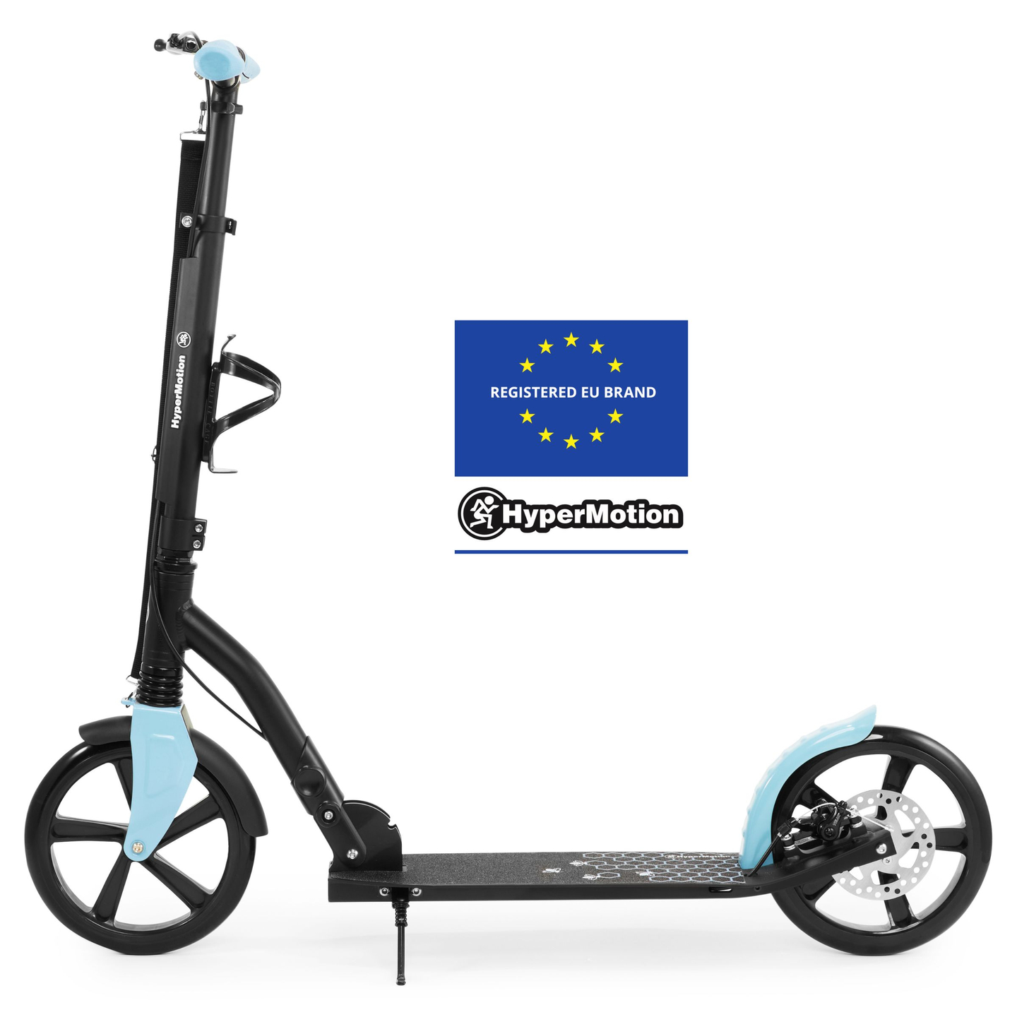 Dviejų ratų miesto motoroleris HONEYBEE Blue HyperMotion 100kg - pilnas aliuminis, dideli 250 mm ratai