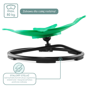 Mini vaikiška karuselė Žuvys - žalia spalva