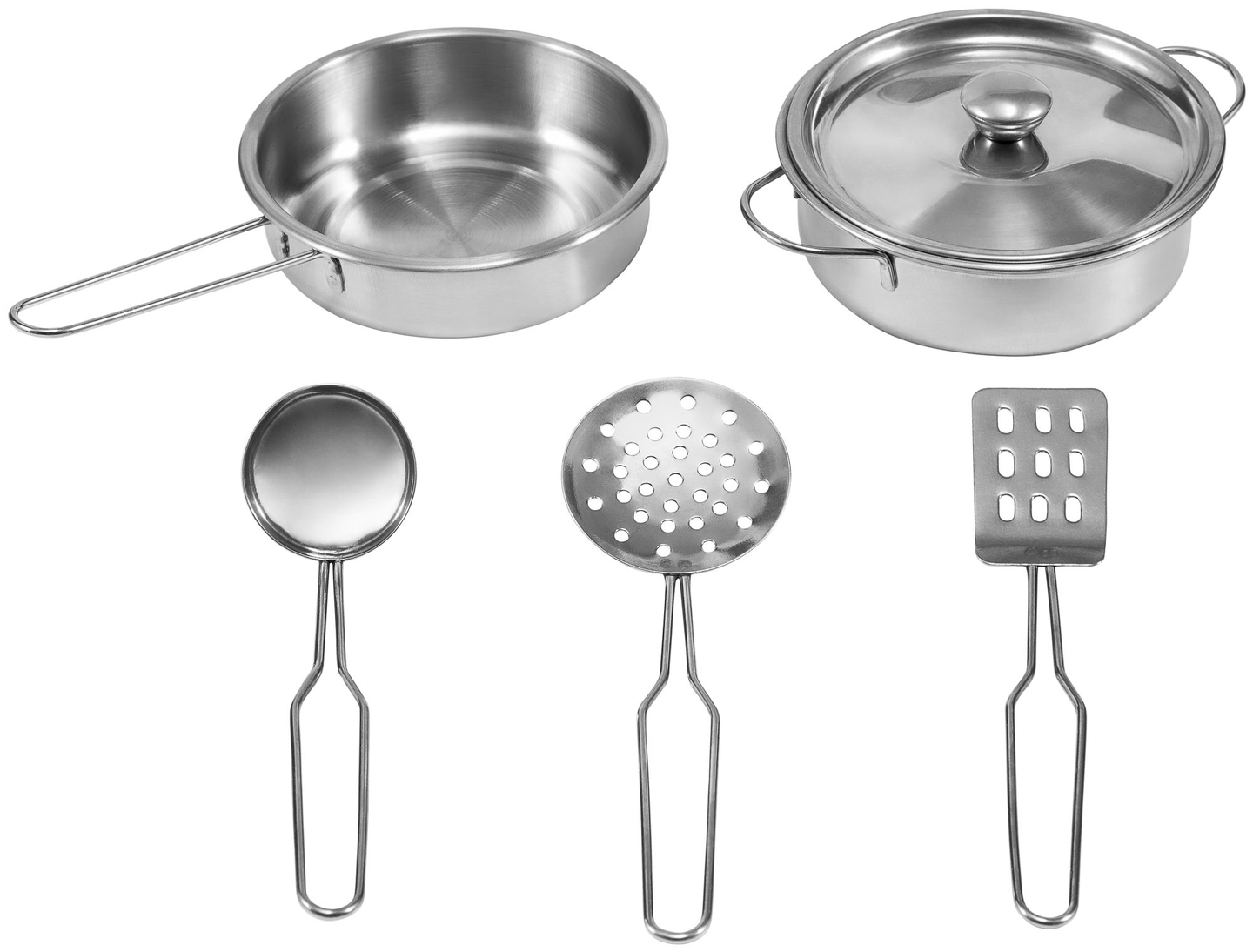 Dideli mediniai balti virtuvės reikmenys ir prijuostė