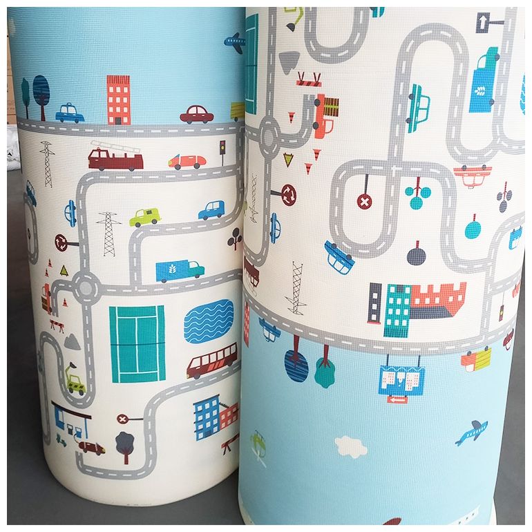 Dvipusis putplasčio kilimėlis XXL - ritinėlis 2 CM (kelias ir zigzagai)