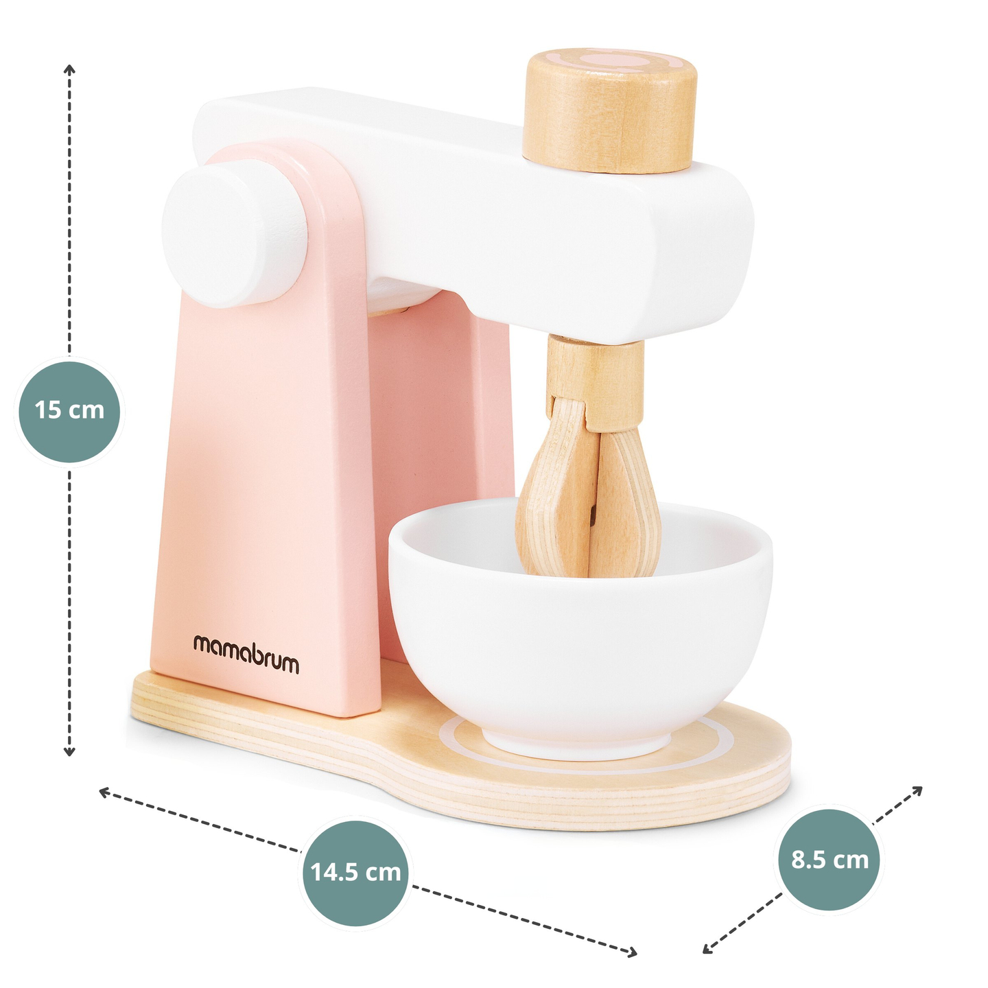 Medinė tešlos maišyklė su priedais, skirta vaikams