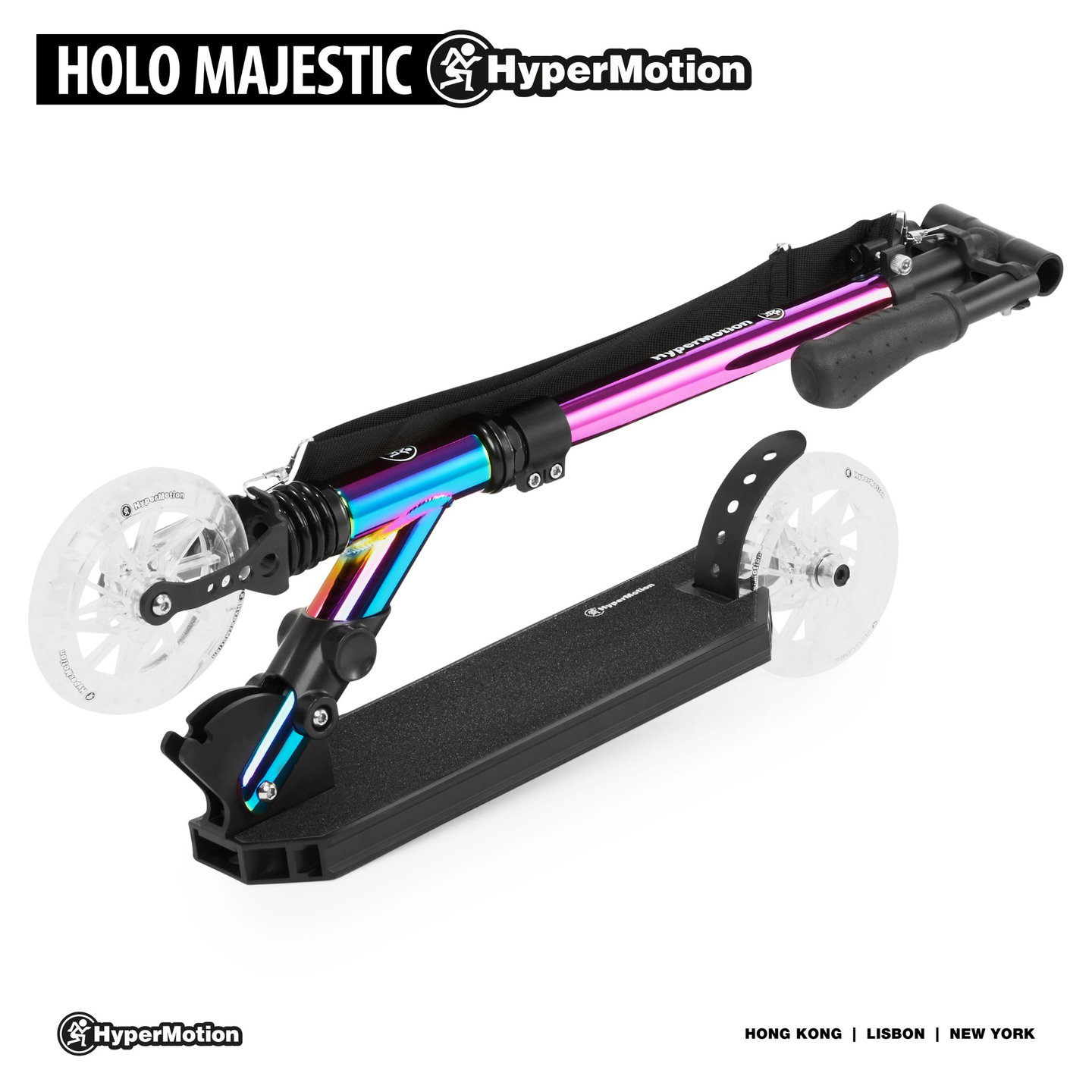 Dviejų ratų paspirtukas HOLO MAJESTIC HyperMotion 100kg - pilnas aliuminis