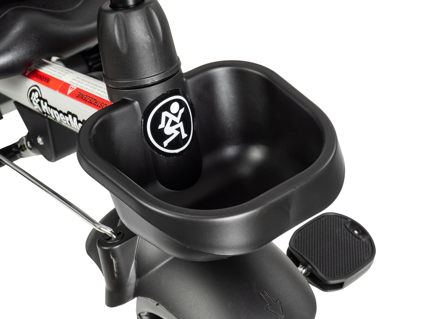 "HyperMotion TOBI VECTOR" triratukas - amžini pripučiami ratai + stūmimo strypas. Spalva: šviesiai pilka.