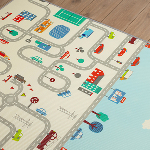 Dvipusis putplasčio kilimėlis XXL - ritinėlis 2 CM (kelias ir zigzagai)