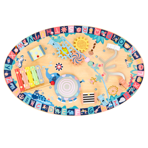 7in1 medinis mokomasis stalas, muzikinis, sensorinis