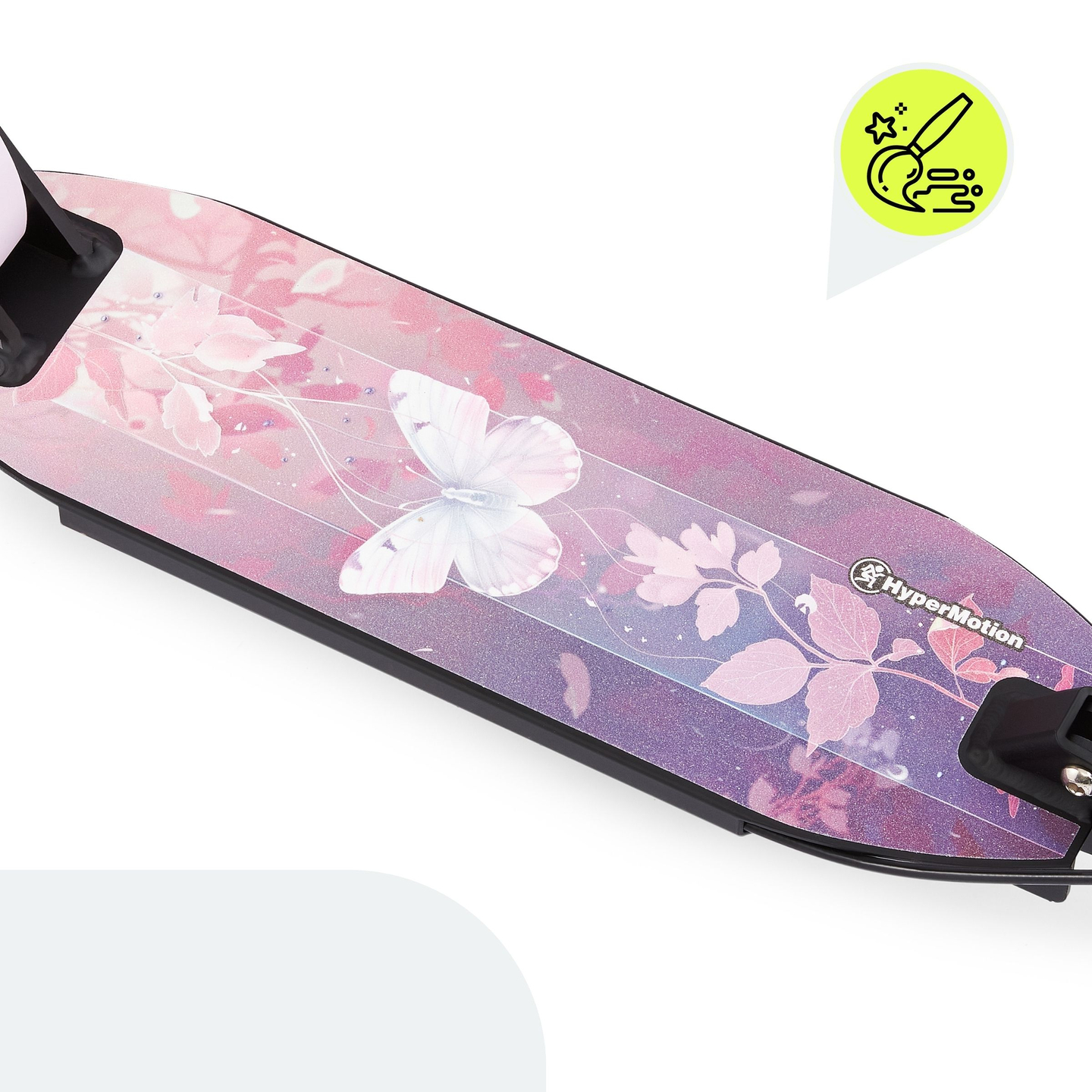 Dviratis motoroleris jaunimui - su amortizatoriumi - HyperMotion Skyline - rožinis, aliuminis - 100 kg