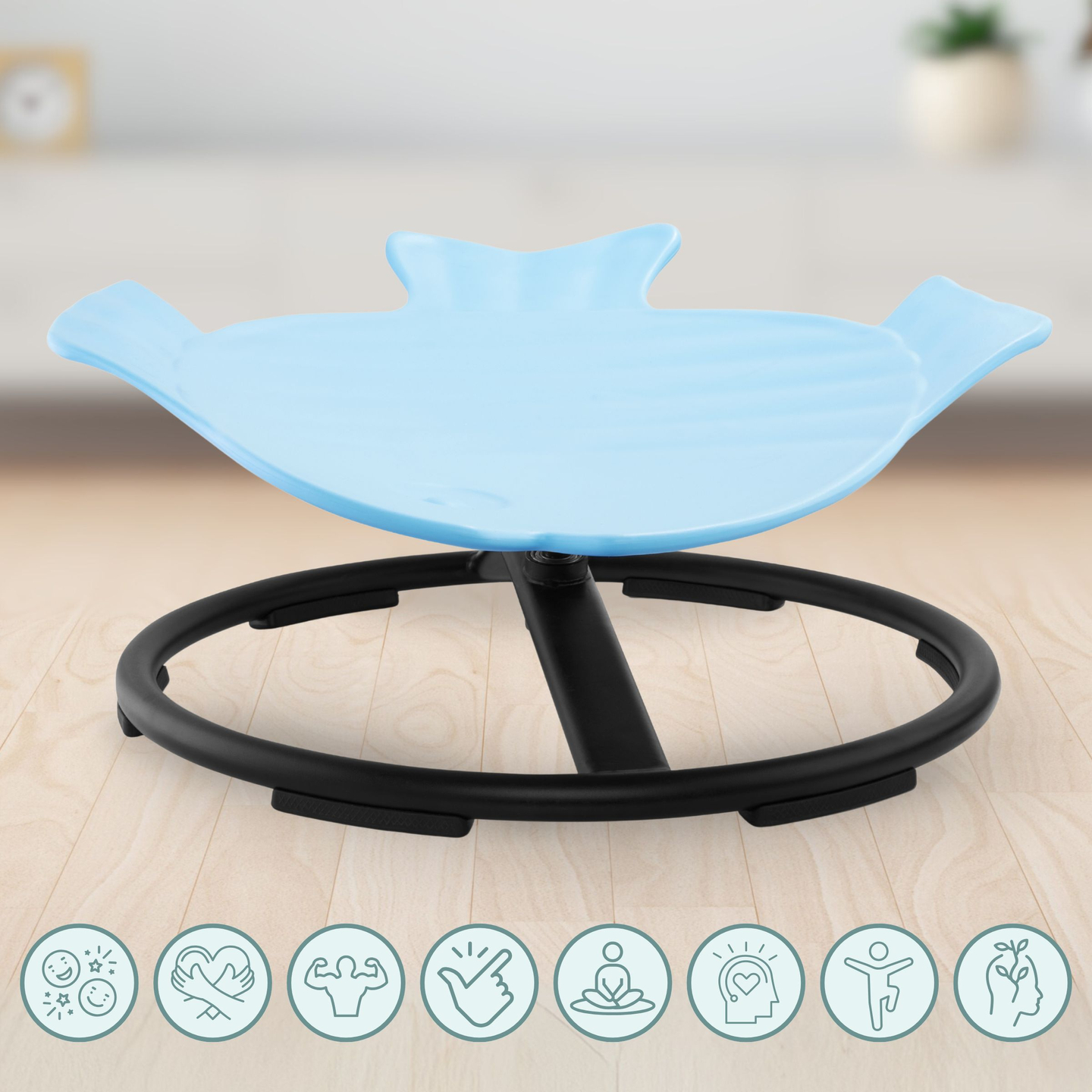 Mini karuselė vaikams Žuvys - mėlyna